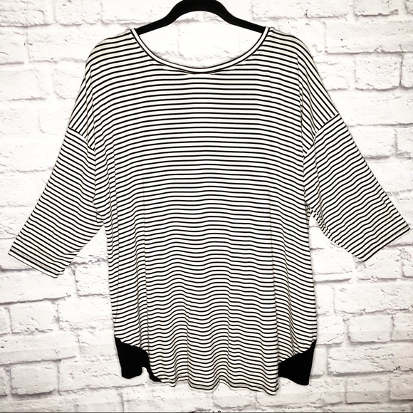 Lane Bryant Color Block Striped Shirt - Picture 2 of 4